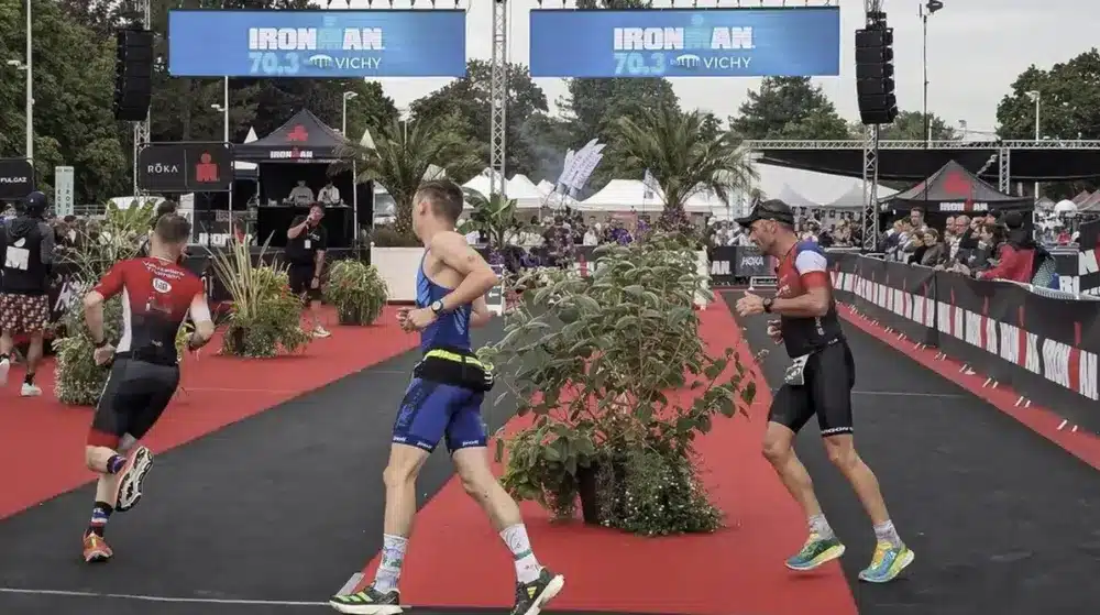Arrivée Triathlon Distance Half Ironman ou Ironman 70.3 de Vichy